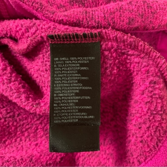 The North Face Fleece Sweater Size XS Pink Magenta Heathered Full Zip Jacket - Picture 9 of 9